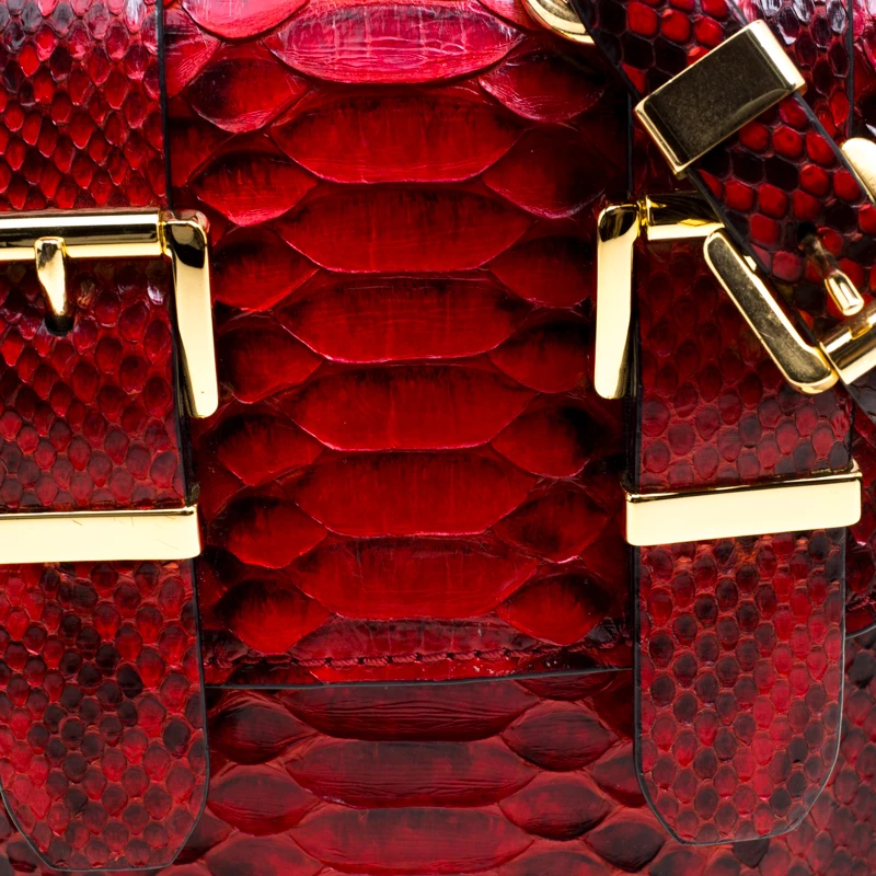 Michael Kors Red Python Crossbody Bag For Women - Image 5