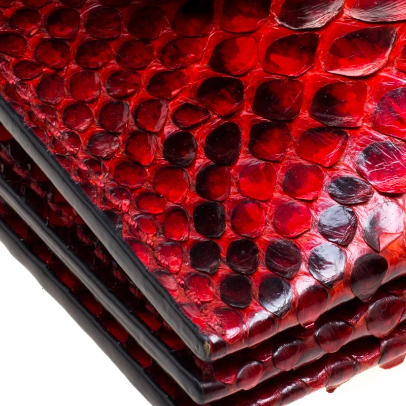 Michael Kors Red Python Crossbody Bag For Women - Image 10