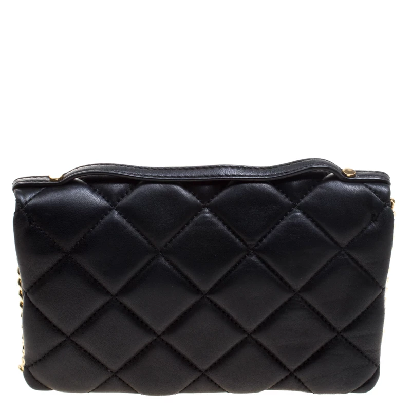 Michael Kors Black Quilted Leather Small Sloan Messenger Bag For Women - Image 4