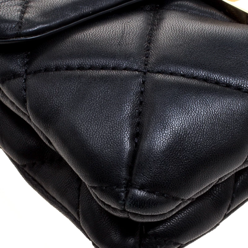 Michael Kors Black Quilted Leather Small Sloan Messenger Bag For Women - Image 10