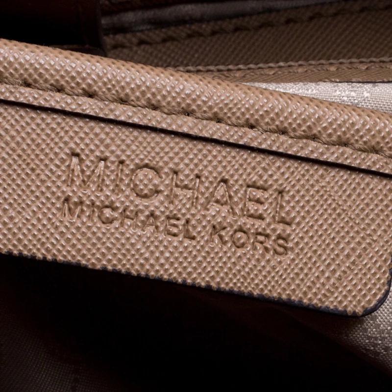 Michael Kors Brown Leather East West Hamilton Tote For Women - Image 8