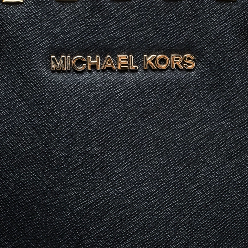Michael Kors Black Leather Medium Selma Studded Tote For Women - Image 5