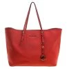 Michael Kors Red Saffiano Leather Jetset Tote For Women