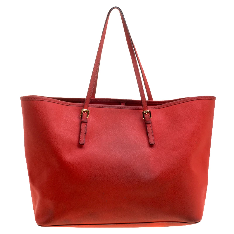 Michael Kors Red Saffiano Leather Jetset Tote For Women - Image 4