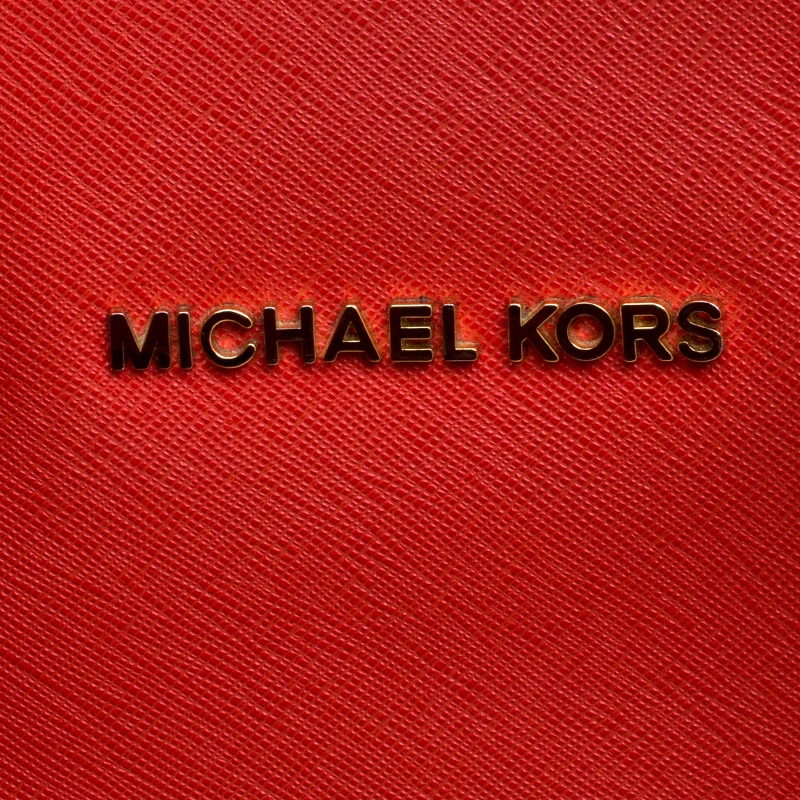 Michael Kors Red Saffiano Leather Jetset Tote For Women - Image 8