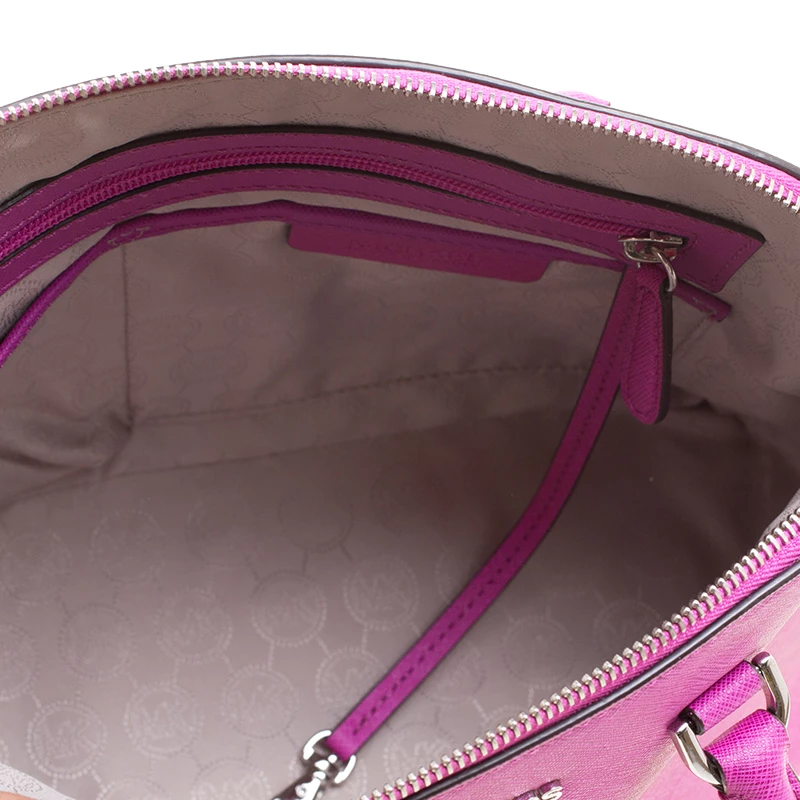 Michael Kors Fuchsia Leather Cindy Dome Satchel For Women - Image 7