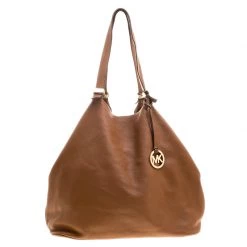 Michael Kors Cognac Leather Shopper Tote For Women