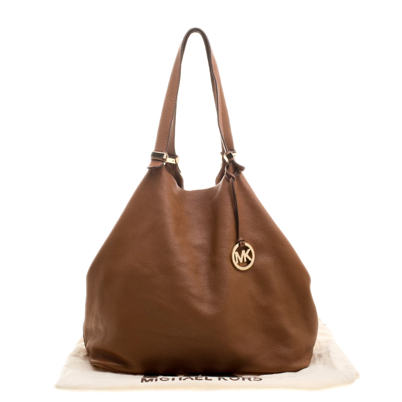 Michael Kors Cognac Leather Shopper Tote For Women - Image 9