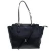 Michael Kors Black Leather Dee Dee Convertible Tote For Women