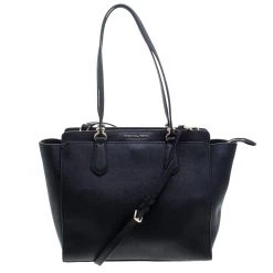 Michael Kors Black Leather Dee Dee Convertible Tote For Women