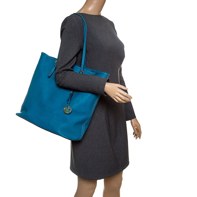 Michael Kors Turquoise Saffiano Leather Jetset Tote For Women - Image 2