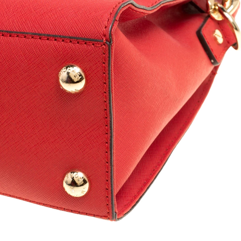 Michael Kors Red Leather Hamilton Tote For Women - Image 11