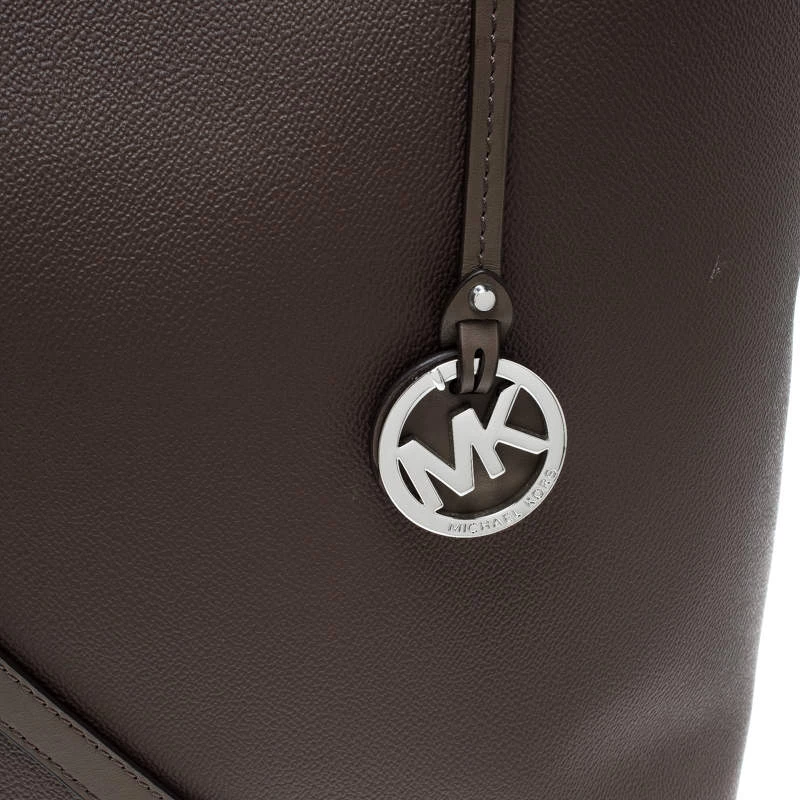 Michael Kors Dark Beige Leather Large Hayley Convertible Tote For Women - Image 5