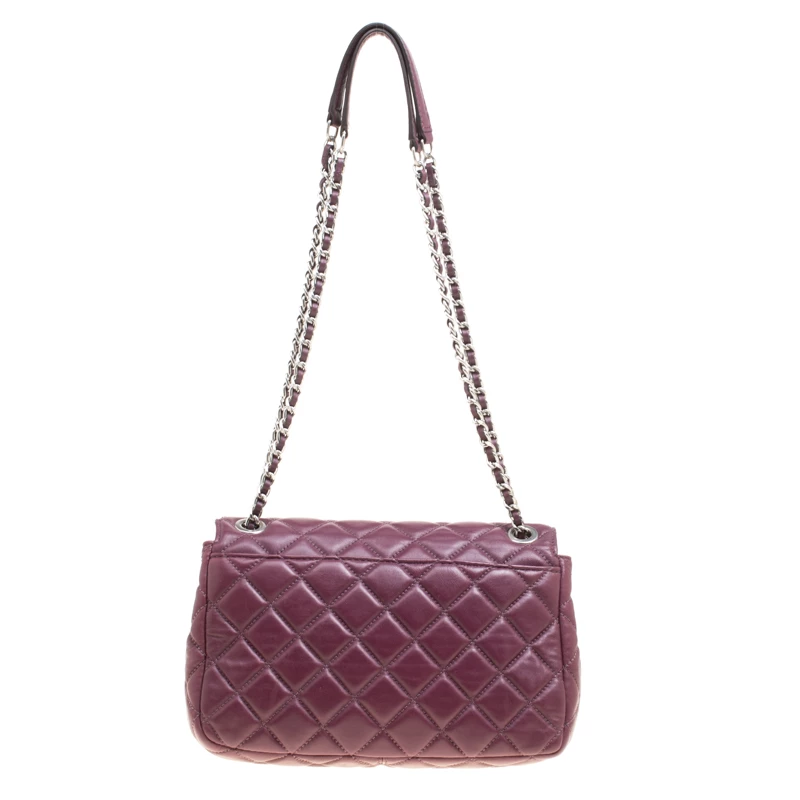 Michael Kors Burgundy Quilted Leather Sloan Shoulder Bag For Women - Image 4