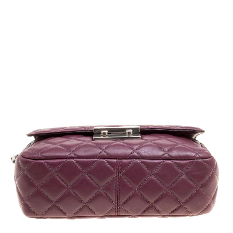 Michael Kors Burgundy Quilted Leather Sloan Shoulder Bag For Women - Image 6