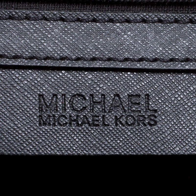 Michael Michael Kors Black Leather Medium Selma Eyelet Top Handle Bag For Women - Image 8