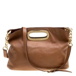 Michael Kors Brown Leather Berkley Shoulder Bag For Women