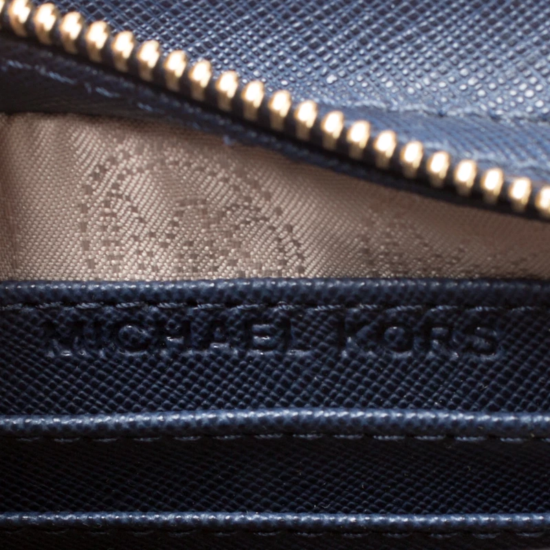 Michael Kors Blue Saffiano Leather Mini Selma Crossbody Bag For Women - Image 8