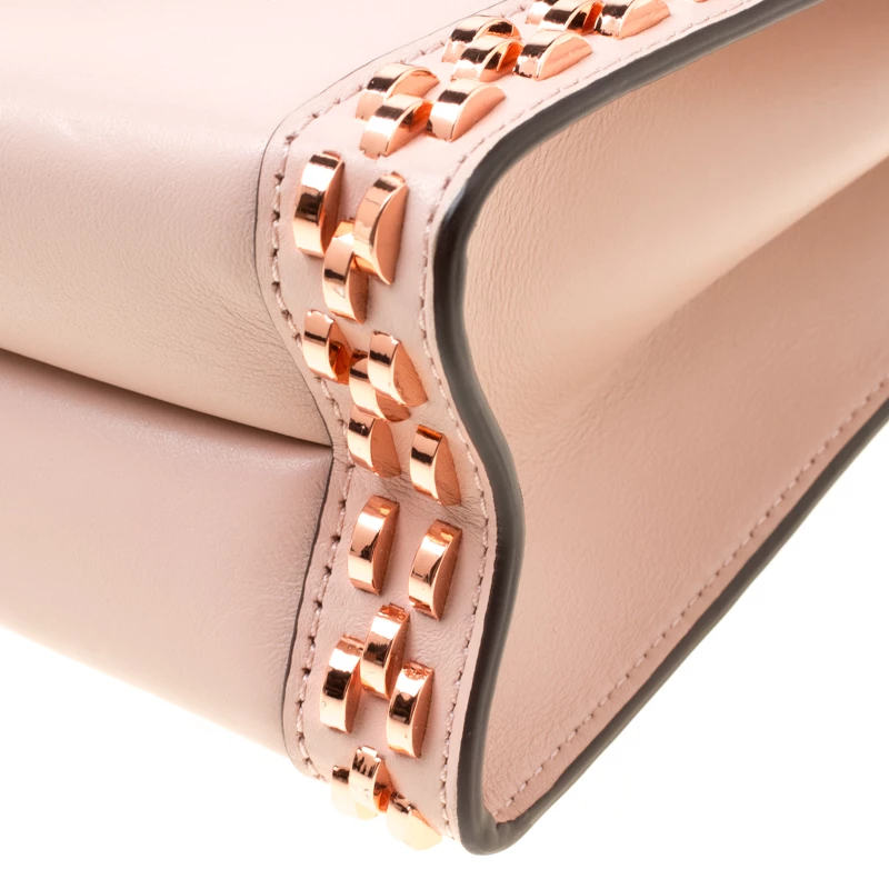 Michael Kors Blush Pink Leather Studded Whitney Shoulder Bag For Women - Image 11