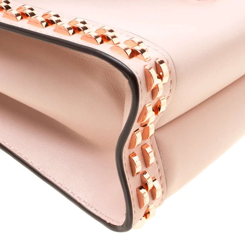 Michael Kors Blush Pink Leather Studded Whitney Shoulder Bag For Women - Image 10