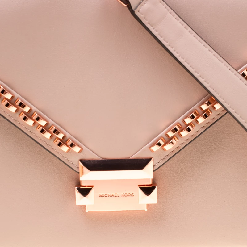 Michael Kors Blush Pink Leather Studded Whitney Shoulder Bag For Women - Image 5