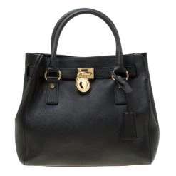 Michael Michael Kors Blue Leather Hamilton Tote For Women