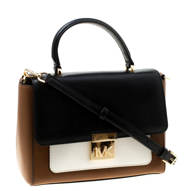 Michael Kors Tri Color Leather Medium Mindy Satchel For Women - Image 3