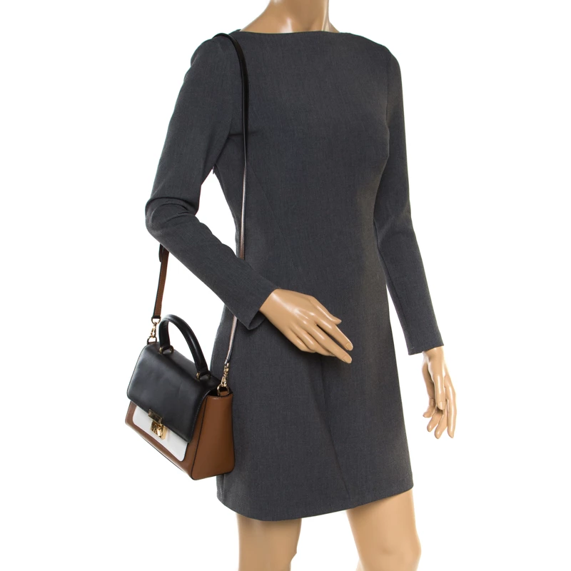 Michael Kors Tri Color Leather Medium Mindy Satchel For Women - Image 2