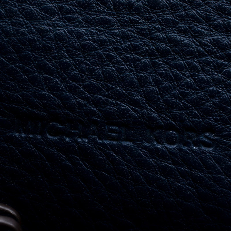 Michael Kors Blue Leather Hudson Crossbody Bag For Women - Image 8