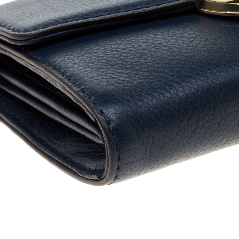 Michael Kors Blue Leather Hudson Crossbody Bag For Women - Image 10