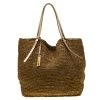 Michael Kors Brown/Gold Rafia And Leather Santorini Tote For Women
