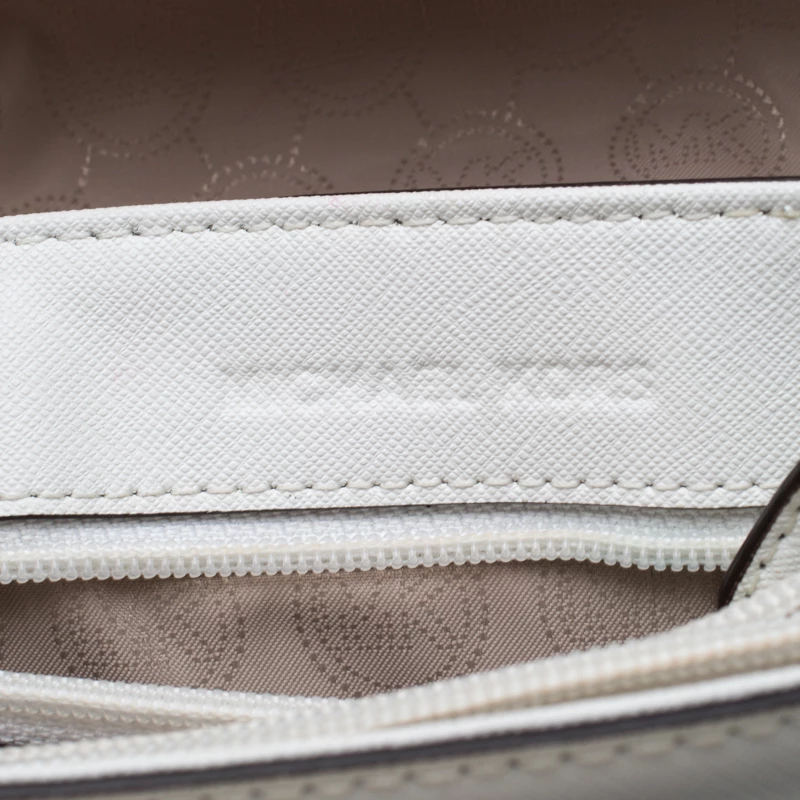 Michael Kors White Studded Leather Small Sloan Shoulder Bag For Women - Image 9