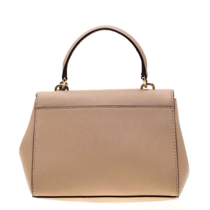 Michael Kors Beige Leather Extra Small Ava Crossbody Bag For Women - Image 4
