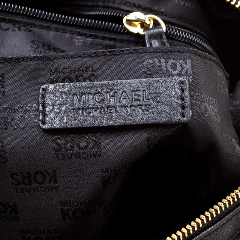 MICHAEL Michael Kors Black Leather Bedford Belted Satchel For Women - Image 9