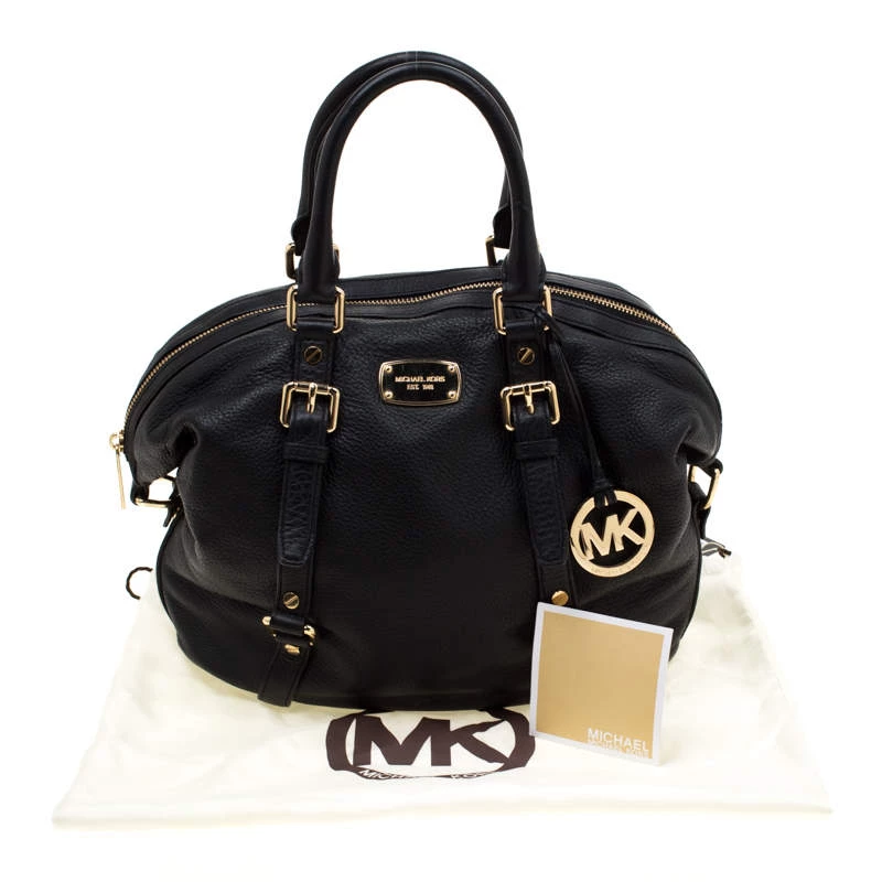 MICHAEL Michael Kors Black Leather Bedford Belted Satchel For Women - Image 10
