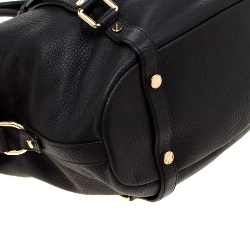 MICHAEL Michael Kors Black Leather Bedford Belted Satchel For Women - Image 11