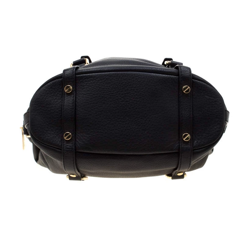 MICHAEL Michael Kors Black Leather Bedford Belted Satchel For Women - Image 6