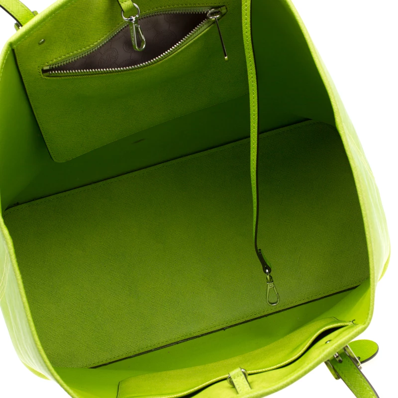Michael Kors Neon Green Saffiano Leather Jet Set Tote For Women - Image 7