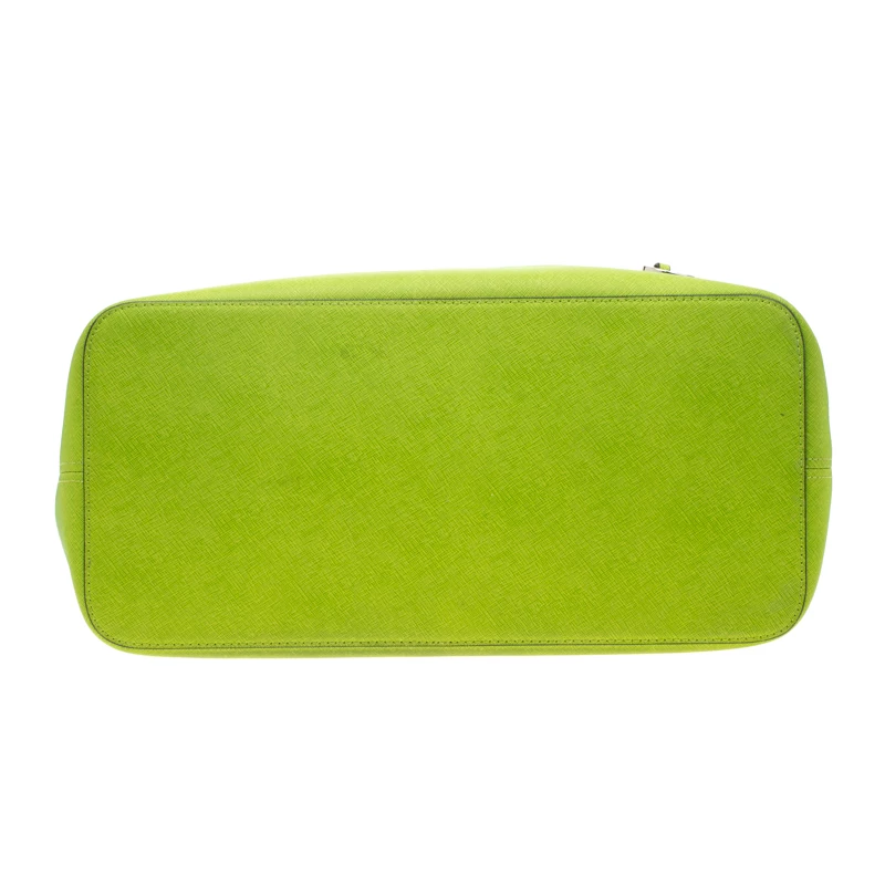 Michael Kors Neon Green Saffiano Leather Jet Set Tote For Women - Image 6