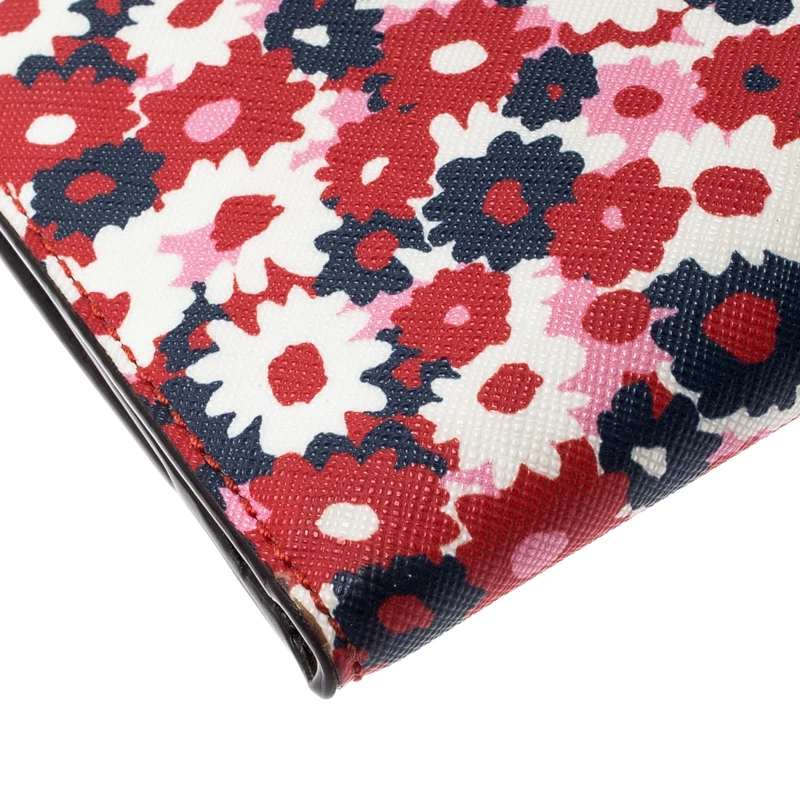 Michael Kors Multicolor Floral Begonia Leather Compact Wallet For Women - Image 10