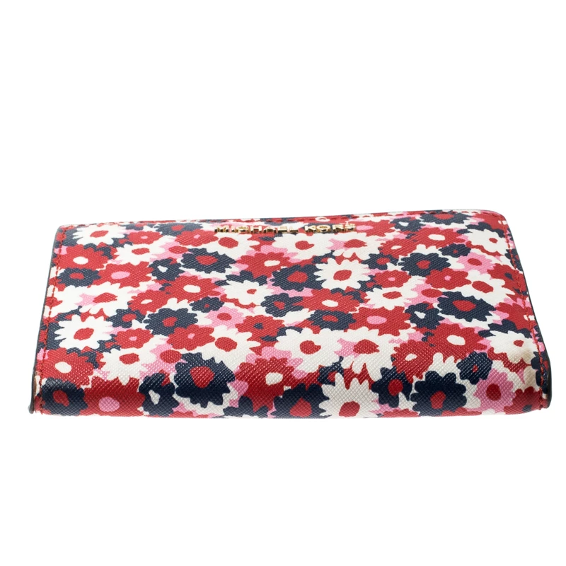 Michael Kors Multicolor Floral Begonia Leather Compact Wallet For Women - Image 6
