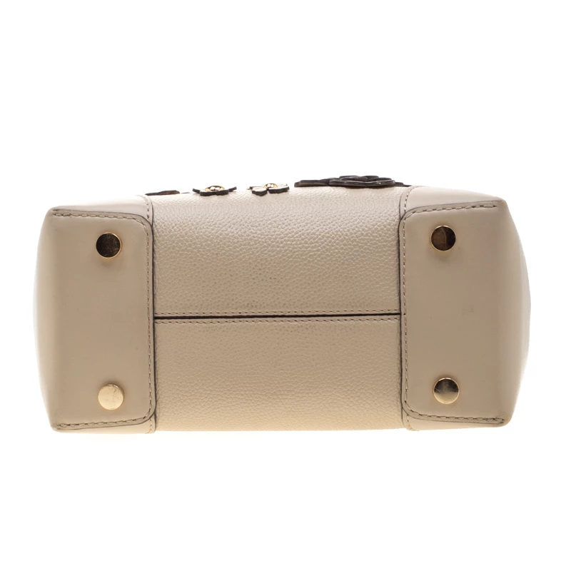 Michael Kors Beige Floral Leather Mercer Satchel For Women - Image 6