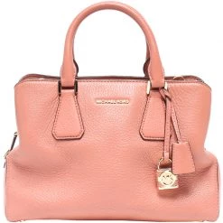 Michael Kors Pink Oyster Leather Satchel For Women