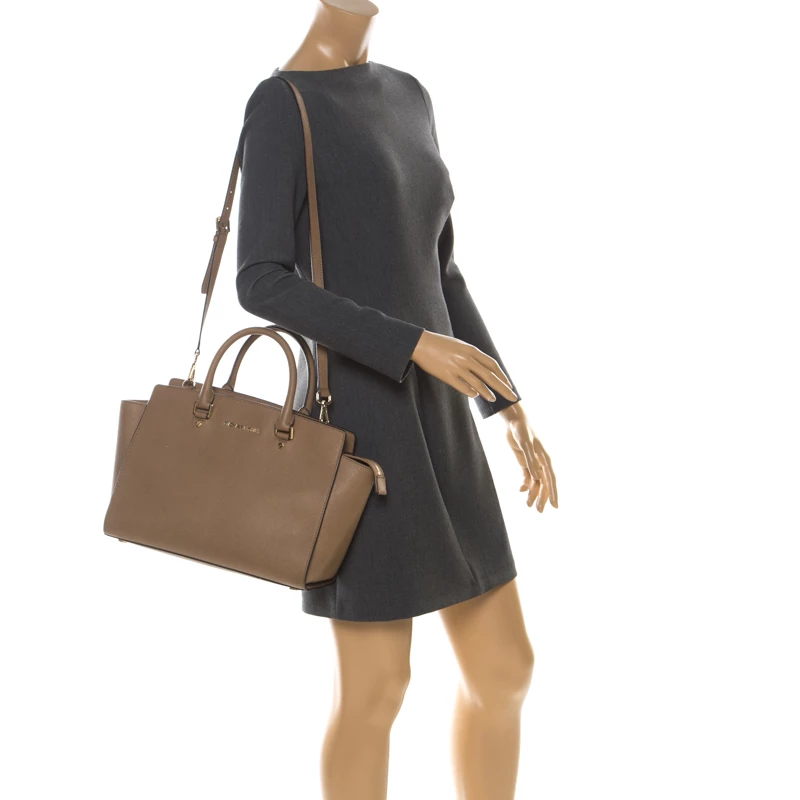 Michael Michael Kors Brown Leather Medium Selma Tote For Women - Image 2