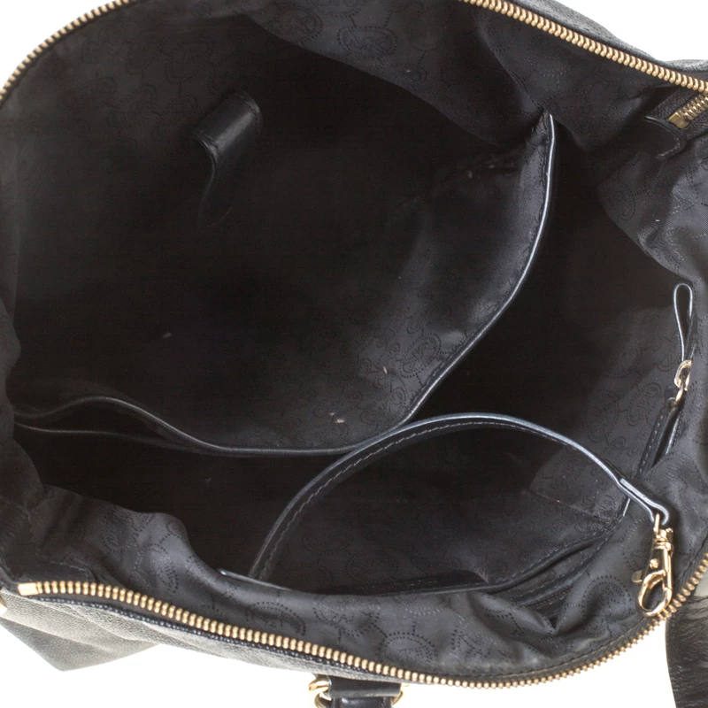 MICHAEL Michael Kors Black Signature Coated Canvas And Leather Tote For Women - Image 7