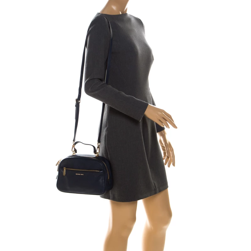 MICHAEL Michael Kors Blue Leather Crossbody Bag For Women - Image 2