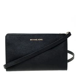 Michael Kors Black Leather Crossbody Bag For Women