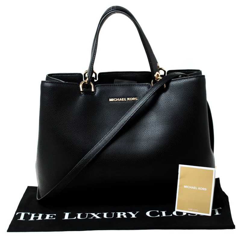 MICHAEL Michael Kors Black Leather Tote For Women - Image 10