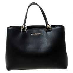 MICHAEL Michael Kors Black Leather Tote For Women