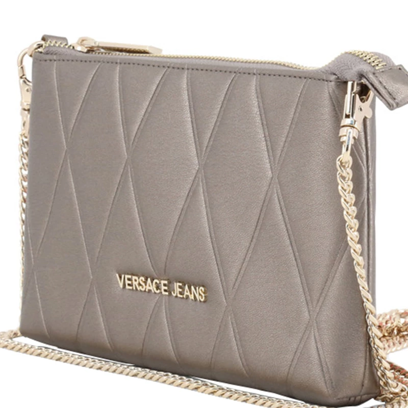 Michael Kors Versace Jeans Gray Quilted Faux Leather Clutch Bag For Women - Image 2